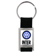 Portachiavi Inter in metallo e stoffa ufficiale