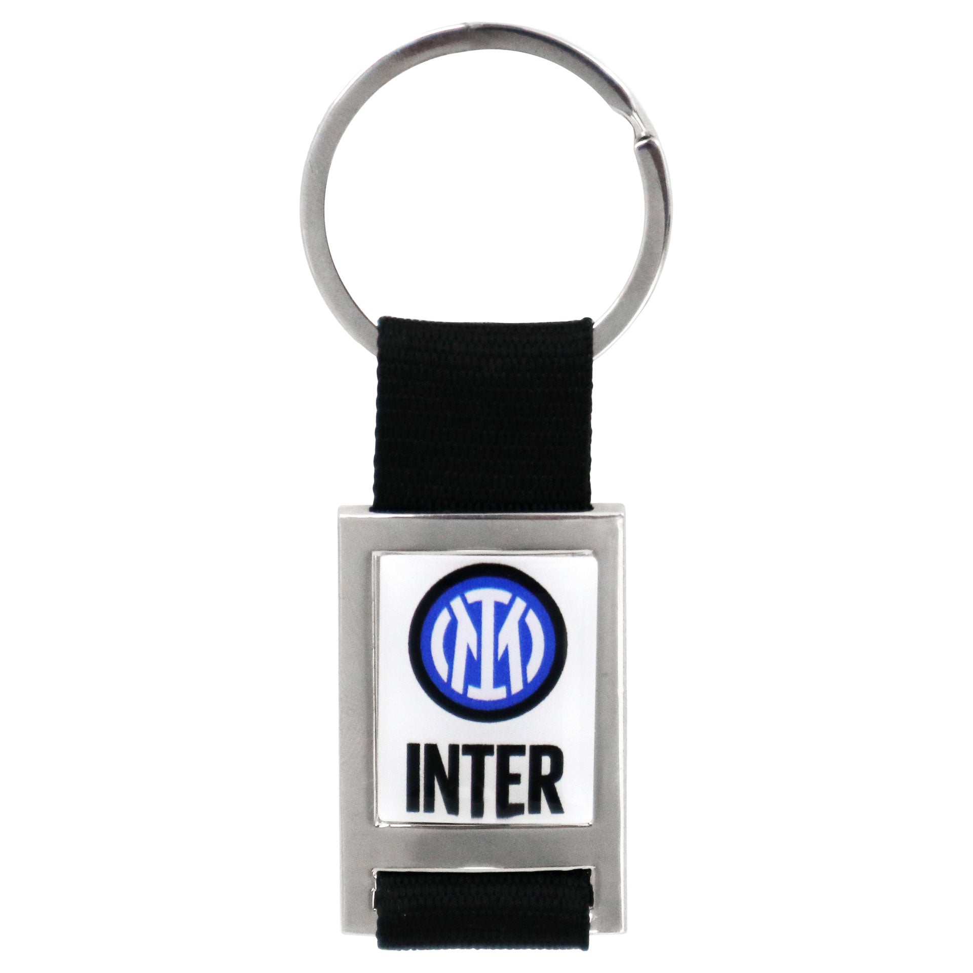 Portachiavi Inter in metallo e stoffa ufficiale