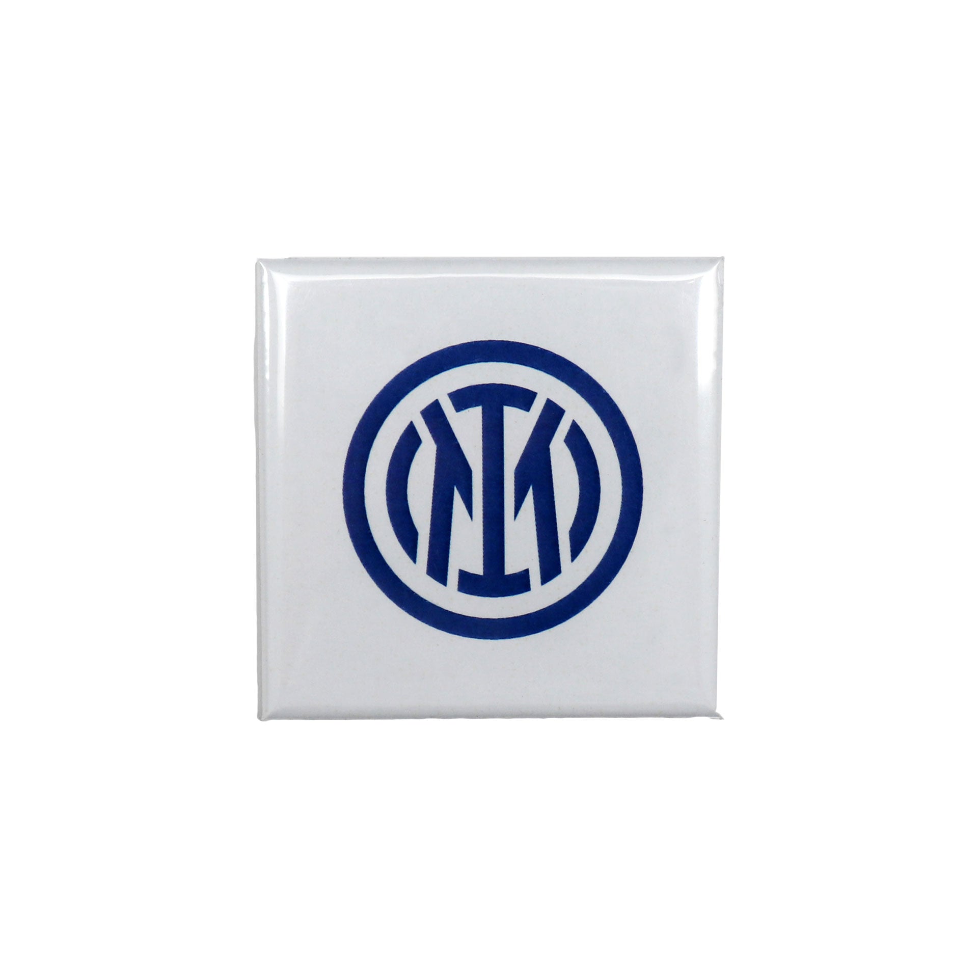 Magnete Inter quadrato bianco in metallo ufficiale
