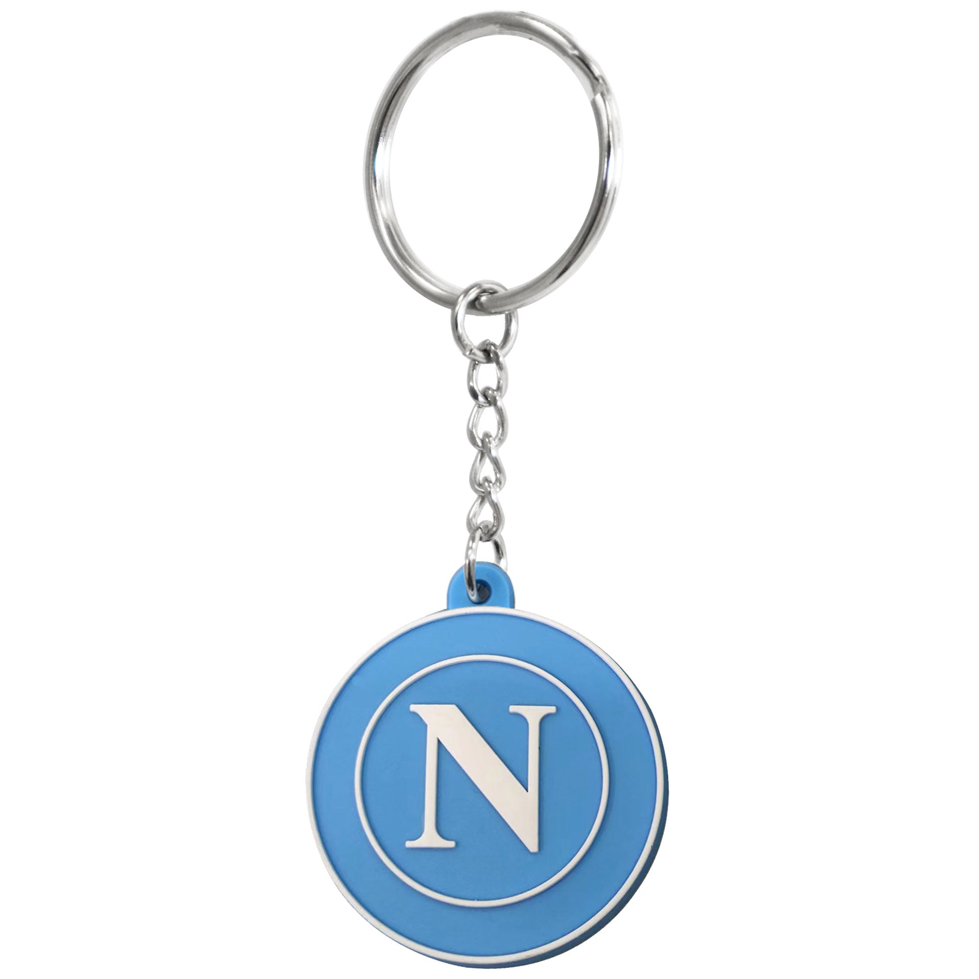 Portachiavi Napoli celeste in gomma ufficiale