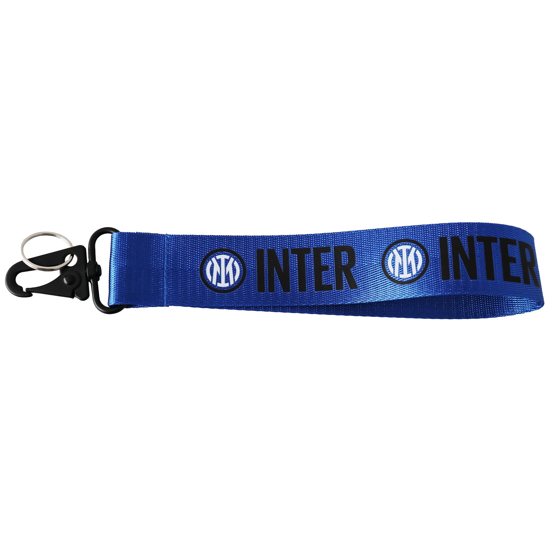 Portachiavi Inter in tessuto con moschettone ufficiale